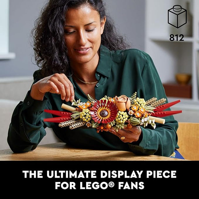 LEGO Icons Dried Flower Centerpiece Building Sets for Adults, Ages 18+ Years - Fall & Thanksgiving Decorations for Dinner Table or Mantel - 10314