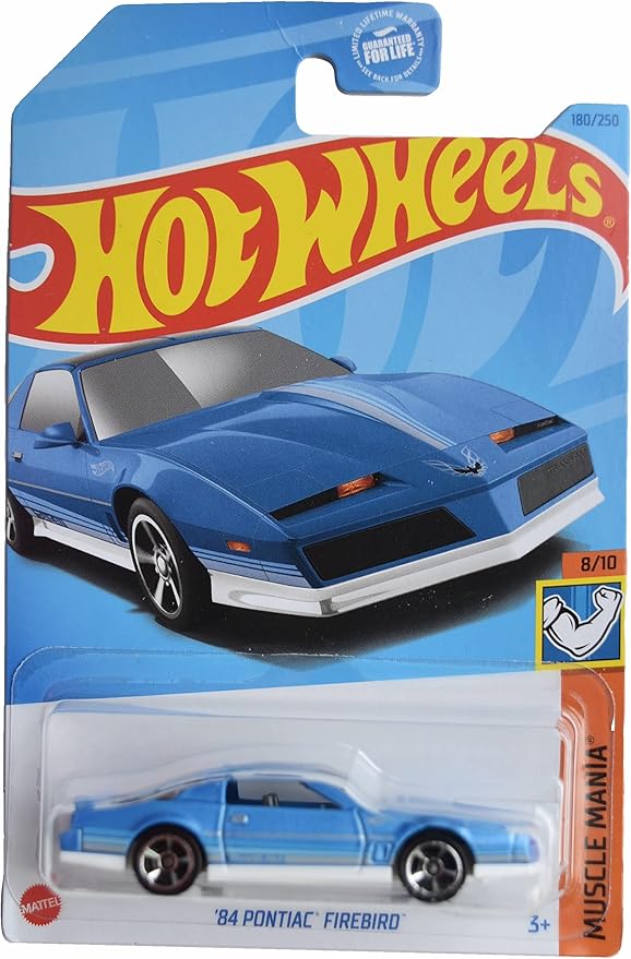 Hot Wheels '84 Pontiac Firebird, Muscle Mania 8/10 [Blue] 180/280