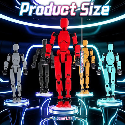 T13 Model13 Action Figure,Magnetic Travel Toys for Kids,Model Lucky 13 Movable Figures,Multiple Gestures and Play Styles,Tabletop Decorations and Gifts for Gaming Enthusiasts. (Luminous)
