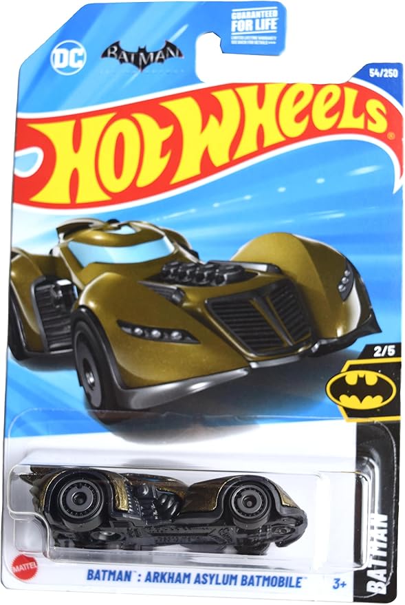 Hot Wheels Batman Arkham Asylum Batmobile, Batman 2/5 [Gold] 54/250