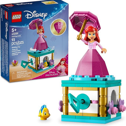 LEGO Disney Princess Twirling Ariel Toy - Building Toy for Kids, Girls and Boys, Ages 5+ - Little Mermaid Toy for Fans of Movie - Ariel Doll Gift Idea for Birthdays - 43259