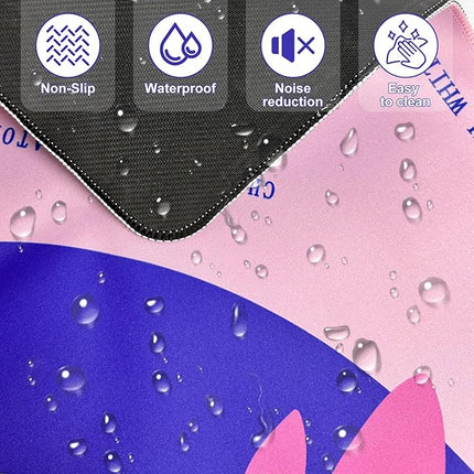 Mahjong Mat for Table with Rules, 32 Inch Non-Slip & Noise Reduction Gaming Mat, Comes with Storage Bag Mahjong Mat for Mahjong, Cards, and Board Games