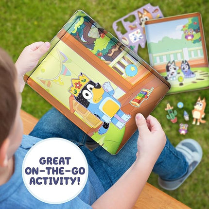 Bluey Magnetic Playset, Magnet Activity Toys, Great Birthday Parties, at-Home Activities, or Screen-Free Fun, Perfect Travel or Road Trip, Hours of Fun for Kids Ages 3,4,5,6,Multicolor,Medium,214618