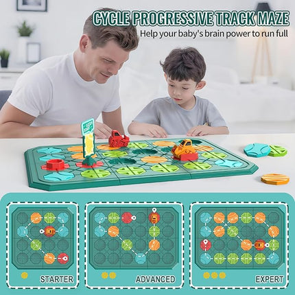 Kids STEM Board Games Educational Learning Toys，Logic Road Builder Games，Brain Teasers Puzzles Toys，Montessori Preschool Birthdays Gifts for Kids Ages 4 5 6 7 Year Old Boys Girls