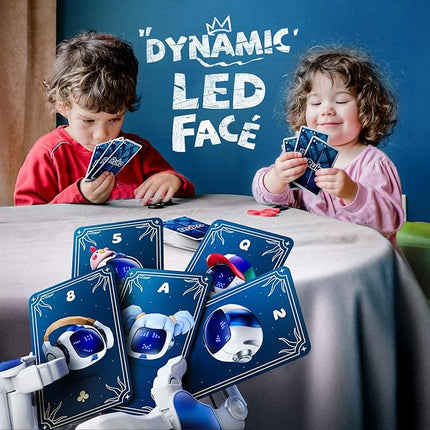 Ruko 6088 Programmable Robot with APP Control, Remote Control, Gesture Sensing Control, Rechargeable Robots Toys for Boys and Girls, Interactive LED Faces, QA Games for 3 4 5 6 Years Kids, Blue