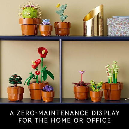 LEGO Botanicals Tiny Plants - Artificial, Fake Indoor Plant Building Set for Home, Kitchen, Desk Decoration, Adults Ages 18+ - Gift for Birthdays - 10329