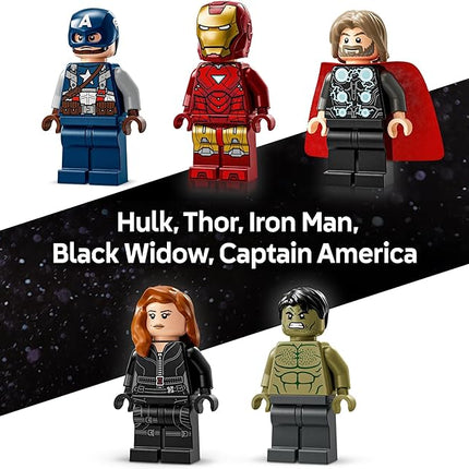 LEGO Marvel: Marvel Logo & Minifigures Building Toy - Marvel Collectible Set for Kids, Boys and Girls, Ages 12+ - Model Kit with 5 Minifigures - Gift Idea for Birthday - 76313