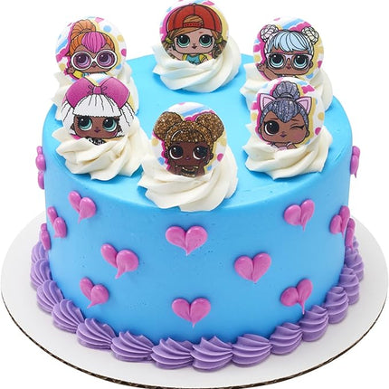 DecoPac L.O.L. Surprise! Rings, 24 L.O.L. Surprise Funseeker Cupcake Decorations Featuring 6 Different Dolls - 24 Pack