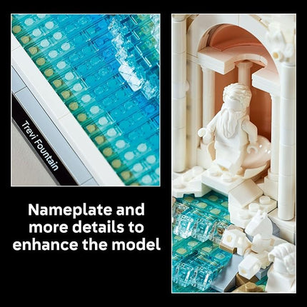 LEGO Architecture Trevi Fountain Building Set - Collectible Model of Italian Landmark for Display for Adults, 18+ - Gift for Women & Men - 21062