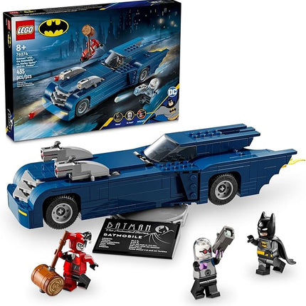 LEGO DC Batman: Batman with The Batmobile vs. Harley Quinn & Mr. Freeze Building Set, Batmobile Toy from The Animated TV Series for Kids, Batman Car Gift for Boys and Girls Ages 8 and Up, 76274