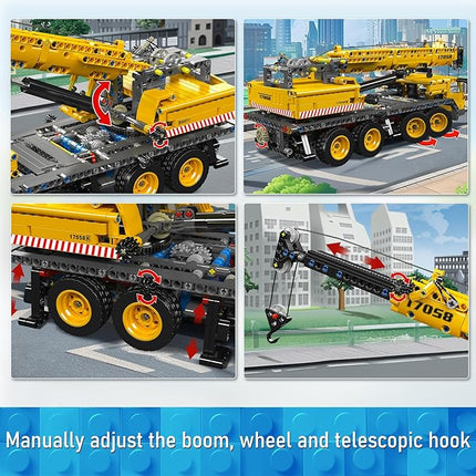 Mould King 17058 City Mobile Crane Truck Toy Building Set, Construction Vehicle Model Blocks Kit for Adults, Toys Gifts for Kids Children, Playset for Boys and Girls Ages 8+(997 Pieces)