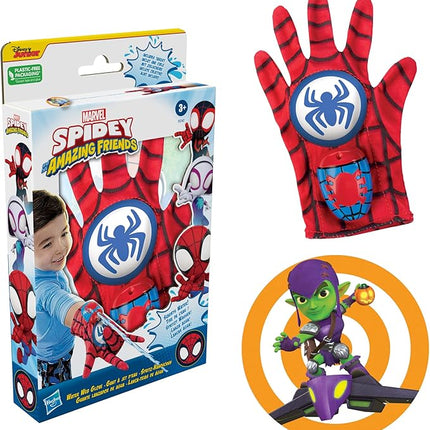 Spidey and His Amazing Friends Spidey Water Web Glove, Marvel Preschool Water Toy with Green Goblin Target, 3+ Years