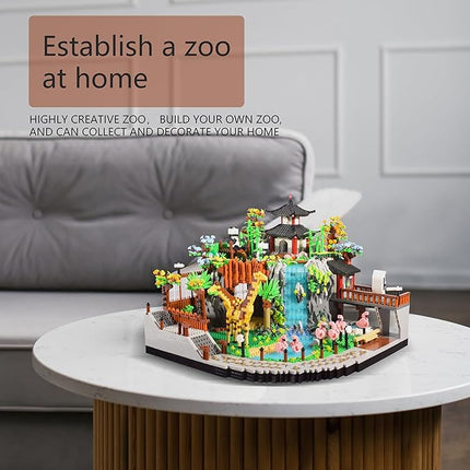 Micro Mini Blocks Animals Building Model Set Animals Creative Architecture Zoo Park Building Sets Toys Present for Adult and Kids 14+ 5000PCS