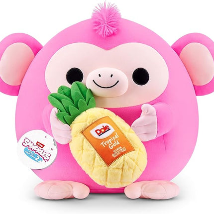 Snackles Series 2 16-inch by ZURU Cuddly Squishy Comfort 16-inch Plush with Licensed Snack Brand Accessory (Monkey&Dole Pinapple)