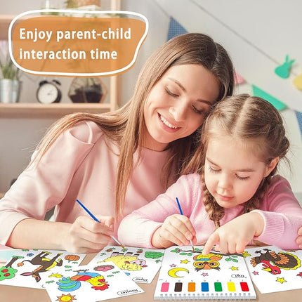 Paint with Water Coloring Books for Toddlers, Farm Theme Mess Free Watercolor Painting Papers for Kids Water Color Paint Kit Art Craft Gift for Ages 1-3, 4-8