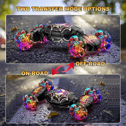 Nikuku Gesture Sensing RC Stunt Car - 4WD Hand Controlled Remote Control Car with 360° Rotation, 2.4GHz Drift Toy for Kids Ages 6 7 8-12 13 Year Olds - Best Birthday Gifts for Boys Girls