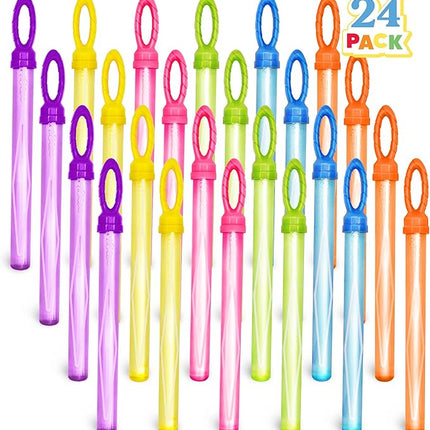 JOYIN 24 Pack 14’’ Big Bubble Wands Bulk Leaf Blower Bubble (2 Dozen) for Summer Toy, Outdoor/Indoor Activity Use, Easter, Party Favors Supplies for Kids
