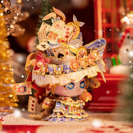 MU 3D Metal Puzzle for Adult Alice Figure Cartoon Cat, Animation Elf Palace Model Kits Miniature Building, Love Festival Birthday Gift Home Decor