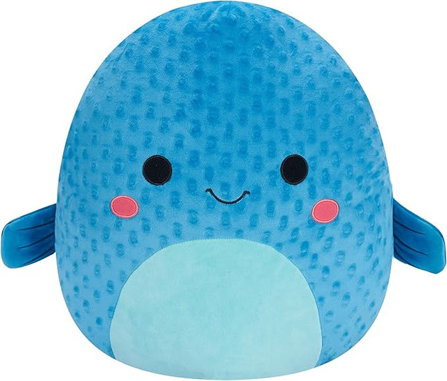 Squishmallows Original 16in Refalo The Blue Pufferfish – Official Jazwares Plush (Large)