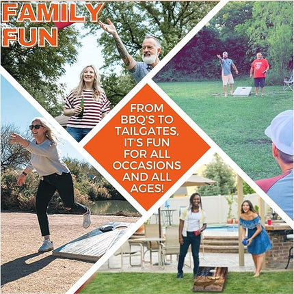 USA Large Stars & Stripes Faded All-Weather Cornhole Boards - Regulation Size Weatherproof Cornhole Game - Official ACA, ACL Tournament Set