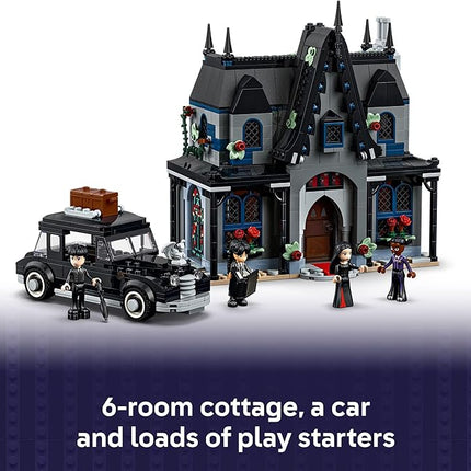 LEGO Wednesday Morticia’s Cottage Building Toy - Pretend Playset with Buildable Car for Kids, Ages 10+ - W/Morticia, Lurch, Bianca, & Wednesday Addams Minidolls - Gift Idea for Girls & Boys - 76786