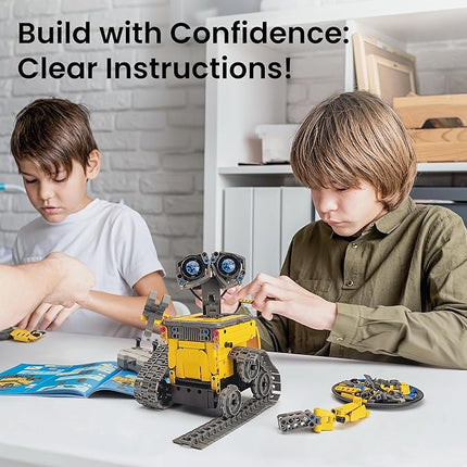 STEM Robot Building Kit Gift for Boys Ages 8-12 with Remote Control, Technic Coding Robotic Toy for Kids’ Birthday, Buildable 5-in-1 Models with 488 Pieces