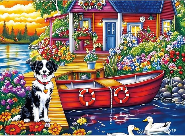 300 Piece Puzzles for Adults,Unique Cute Dog Jigsaw Puzzles 300 Pieces for Adults Kids Seniors,Animal Pet Lover Puzzle for Kids Ages 8-10 10-12,Challenging Puzzles Perfect for Game Nights,20.5*15 In