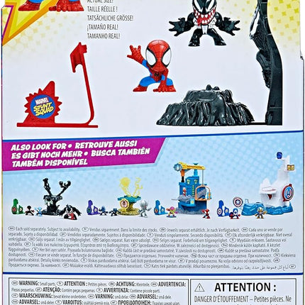 Marvel Stunt Squad Spider-Man vs. Venom Playset, 1.5-Inch Super Hero Action Figures, Marvel Toys for Kids Ages 4 and Up