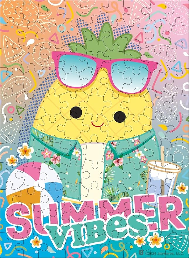 Buffalo Games - Squishmallows - Sweet Squishmallow Collage - 100 Piece Jigsaw Puzzle for Families -Challenging Puzzle Perfect for Game Nights - Finished Size is 15.00 x 11.00