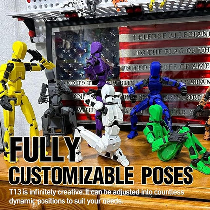 Assembly Completed T13 Action Figure, Titan 13 3D Printed Action Figure, Lucky 13 Assembled Dummy 13 Glow in The Dark