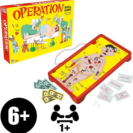 Operation Electronic Board Game, Family Games for Kids Ages 6+, Kids Board Games for 1+ Players, Funny Games for Kids, Kids Gifts (Amazon Exclusive)