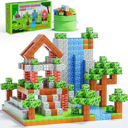 120PCS Magnetic Blocks - Build Magnet World Edition, Magnetic Blocks for Kids Ages 3-5, 4-8, 8-12, for Boys & Girls, STEM Montessori Sensory Toys for Toddlers Gifts for 3+ Years Old