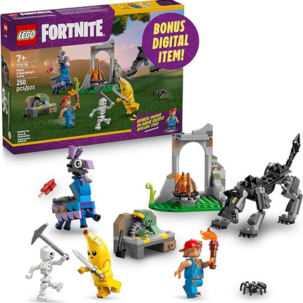 LEGO Fortnite Peely & Sparkplug’s Camp Kids Toy - Pretend Play and Video Game Building Set for Girls & Boys, Ages 7+ - Fortnight Toy Figures Peely, Sparkplug, & More - Gift Idea for Birthdays - 77075