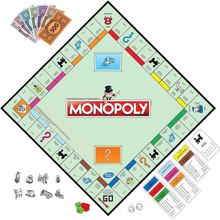 Monopoly Game, Family Board Games for 2 to 6 Players & Kids Ages 8 and Up, Includes 8 Tokens (Token Vote Edition)