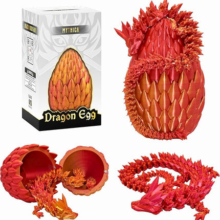 3D Printed Dragon Egg Fidget Toy for ADHD, Autism, Anxiety & Stress Relief (Red)