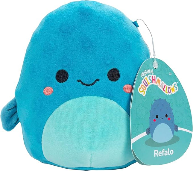 Squishmallows Original 5-Inch Refalo The Pufferfish - Official Jazwares Plush - Collectible Soft & Squishy Mini Little Stuffed Animal Toy - Gift for Kids, Girls & Boys