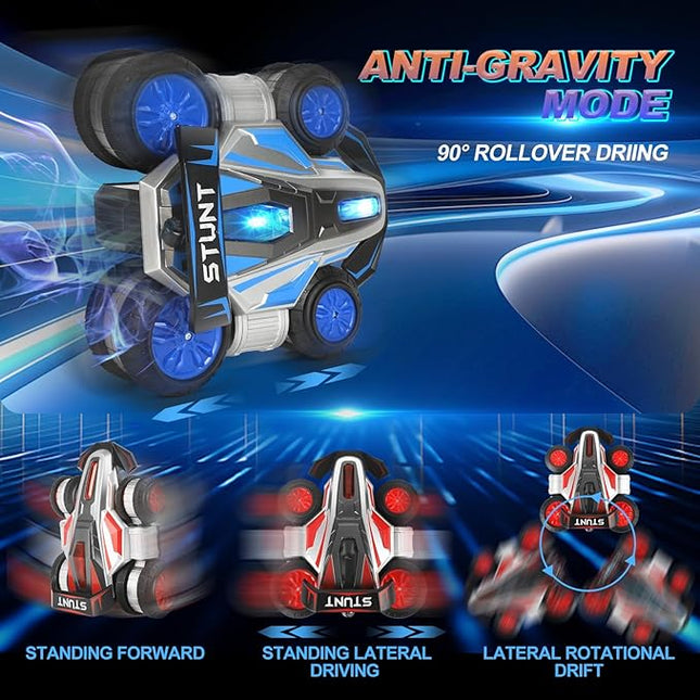 RC Stunt Car Drift Deformation Car, 360-Degree Rotating Transforming RC Cars, with Lighting and Music Toys for Birthday Gift, for Boys and Girls Ages 8-12