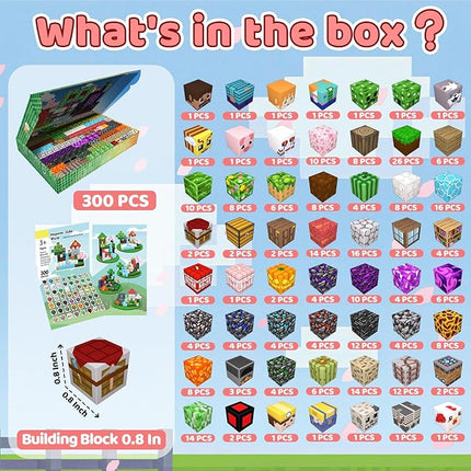 300 PCS Magnetic Blocks - Magnetic Building Blocks, Stacking Magnetic Blocks for Kids, Sensory Toy for STEM Montessori for Kids 3+ Boys and Girls Christmas Birthday Gifts