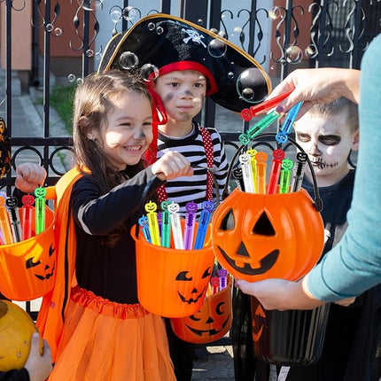 500 PCS Bubble Wands, Halloween Party Favors for Kids, Halloween Kids Goodie Bag Stuffers, Great Halloween Treats Toys, Girls Boys Classroom Prizes (10 Colors)