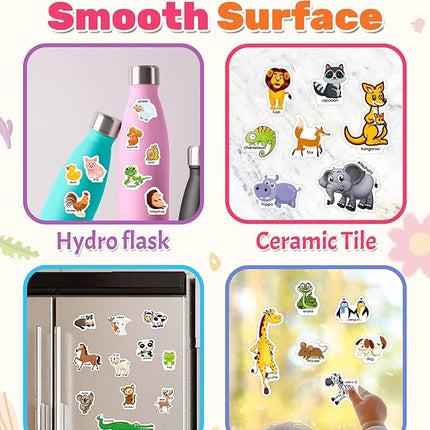 Benresive Reusable Sticker Book for Toddlers 2-4 Years, Fun Travel Stickers for Kids, Waterproof Sticker Books for Toddlers 1-3, Crafts Activities for Todddlers 1-3 2-4 3-5 - Animals Zoo