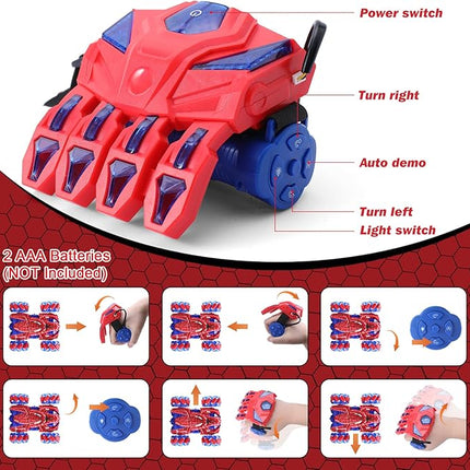 Gesture Sensing Remote Control Car, 2.4Ghz RC Cars with Wholebody Light & Headlight, Hand Controlled Double Sided Rechargeable RC Stunt Car Spider Toys for Boys 4-6 5-7 8-13