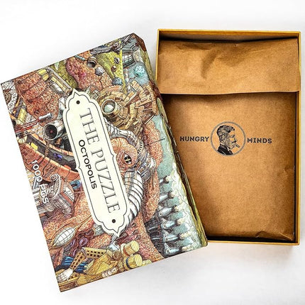 HUNGRY MINDS Octopolis 1000 Piece Jigsaw Puzzle for Adults - Challenging and Difficult Puzzle with Stunning Octopus Theme - Perfect for Expert Puzzle Enthusiasts - Brain-Teasing Gift