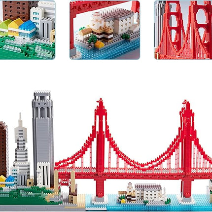 Micro Building Blocks Set for Adults Architecture Skyline Collection San Francisco 3574PCS