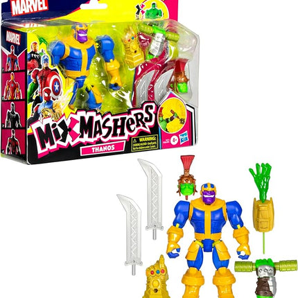 Avengers Marvel MixMashers Thanos Custom Mix-and-Match Deluxe Action Figure & Accessories, 5-Inch-Scale Super Hero Toys for Kids Ages 4+