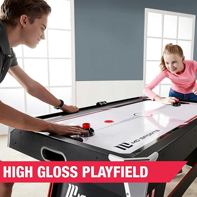 MD Sports Air Hockey Table with Arcade Electronic Scorer, Perfect for Family Game Rooms