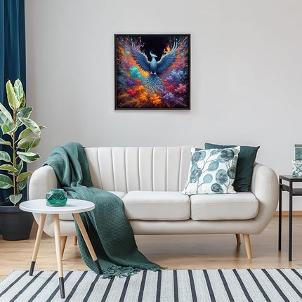 1000 Piece Jigsaw Puzzle for Adults – Blue Phoenix Fantasy Puzzles, Vibrant Colorful Mythical Bird Artwork, Challenging Puzzle Game, Gift for Puzzles Lovers