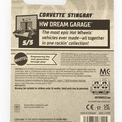 Hot Wheels Corvette Stingray, HW Dream Garage 5/5 [red] 109/250