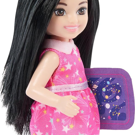 Barbie Toy Set, Chelsea Can Be Astronomer, Brunette Small Doll with 5 Science-Themed Accessories Including a Telescope