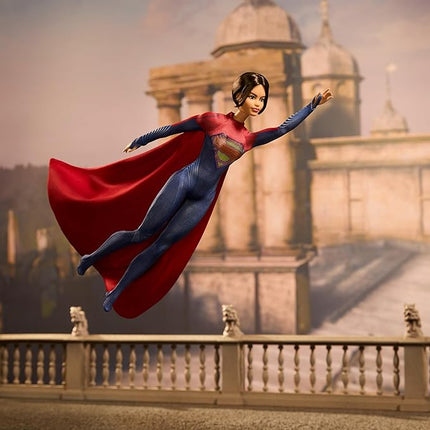 Barbie Supergirl Collectible Fashion Doll from The Flash Movie Wearing Red & Blue Suit with Cape, Display Stand Included