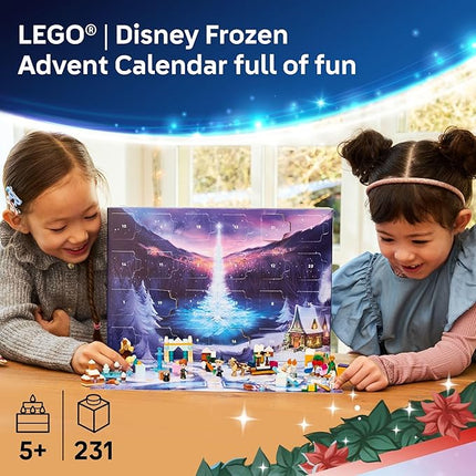 LEGO Disney Frozen Advent Calendar 2025 Kids Toy - Holiday Countdown Playset for Boys & Girls, Ages 5+ - Ana & Elsa Minidolls & Buildable Surprises - Disney Princess Gift for Christmas - 43273